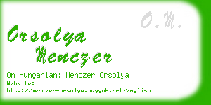 orsolya menczer business card